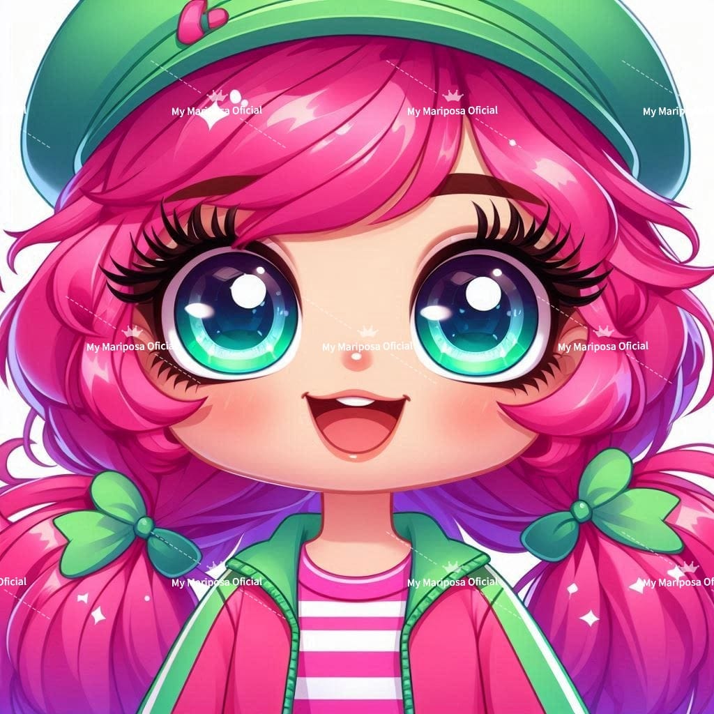 Tela Coleção Menina Moranguinho - 40x40cm (2575)