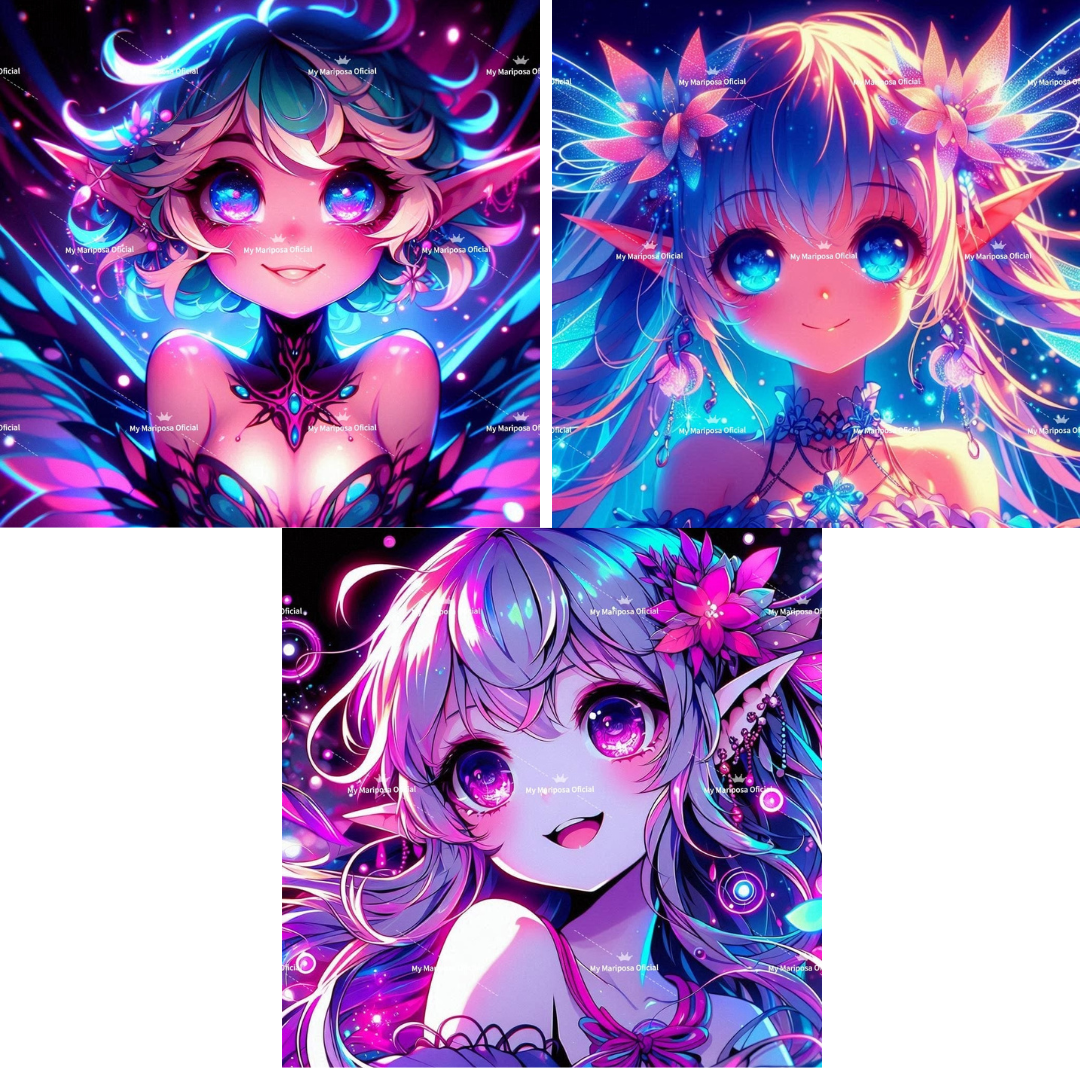 Telas Coleção Fadas Anime - 50x50cm (2577)