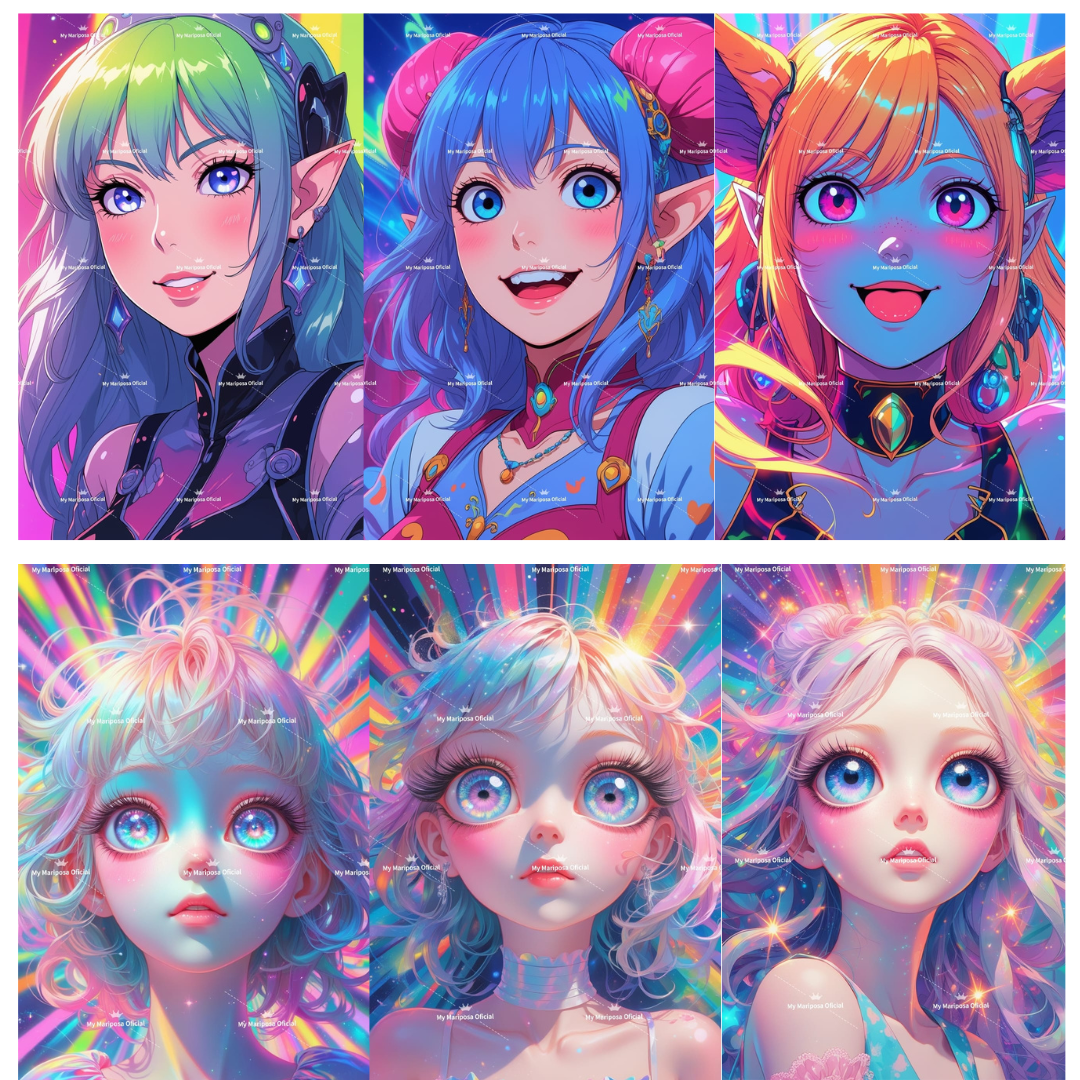 Tela Coleção Menina Anime - 50x70cm (2578)