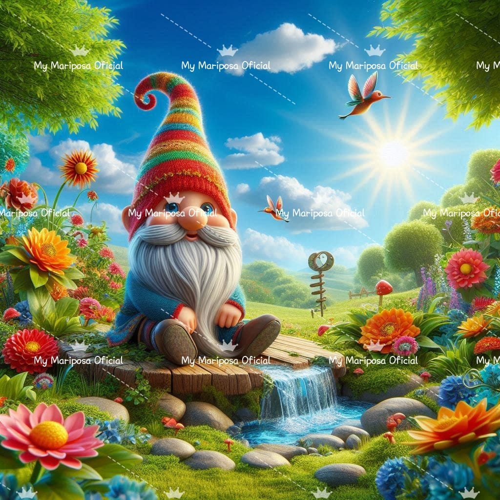 Telas Coleção Gnomo Primavera - 50x50cm (2580)