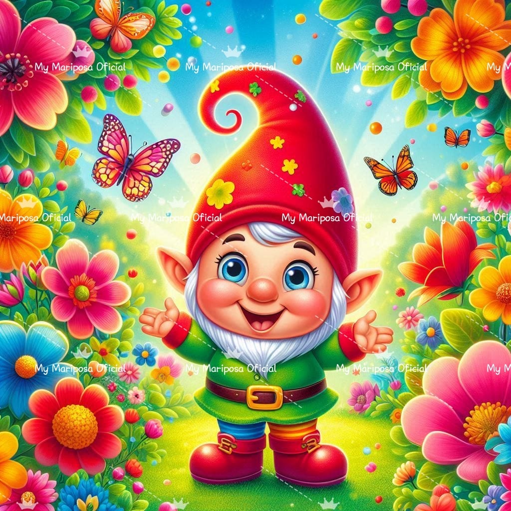 Tela Coleção Gnomo Jardineiro - 40x40cm (2581)