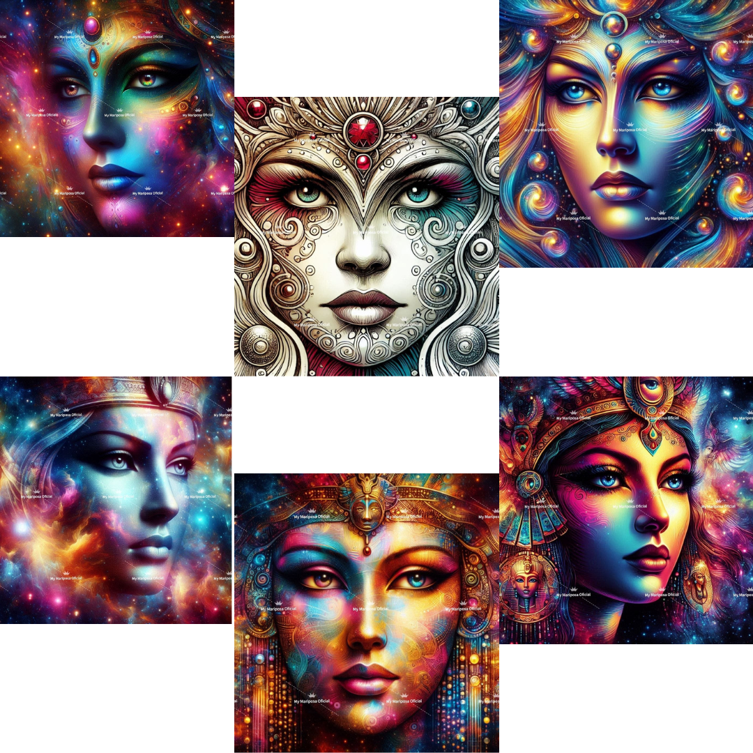 Tela Coleção Rainha Arco Iris - 50x50cm (2582)