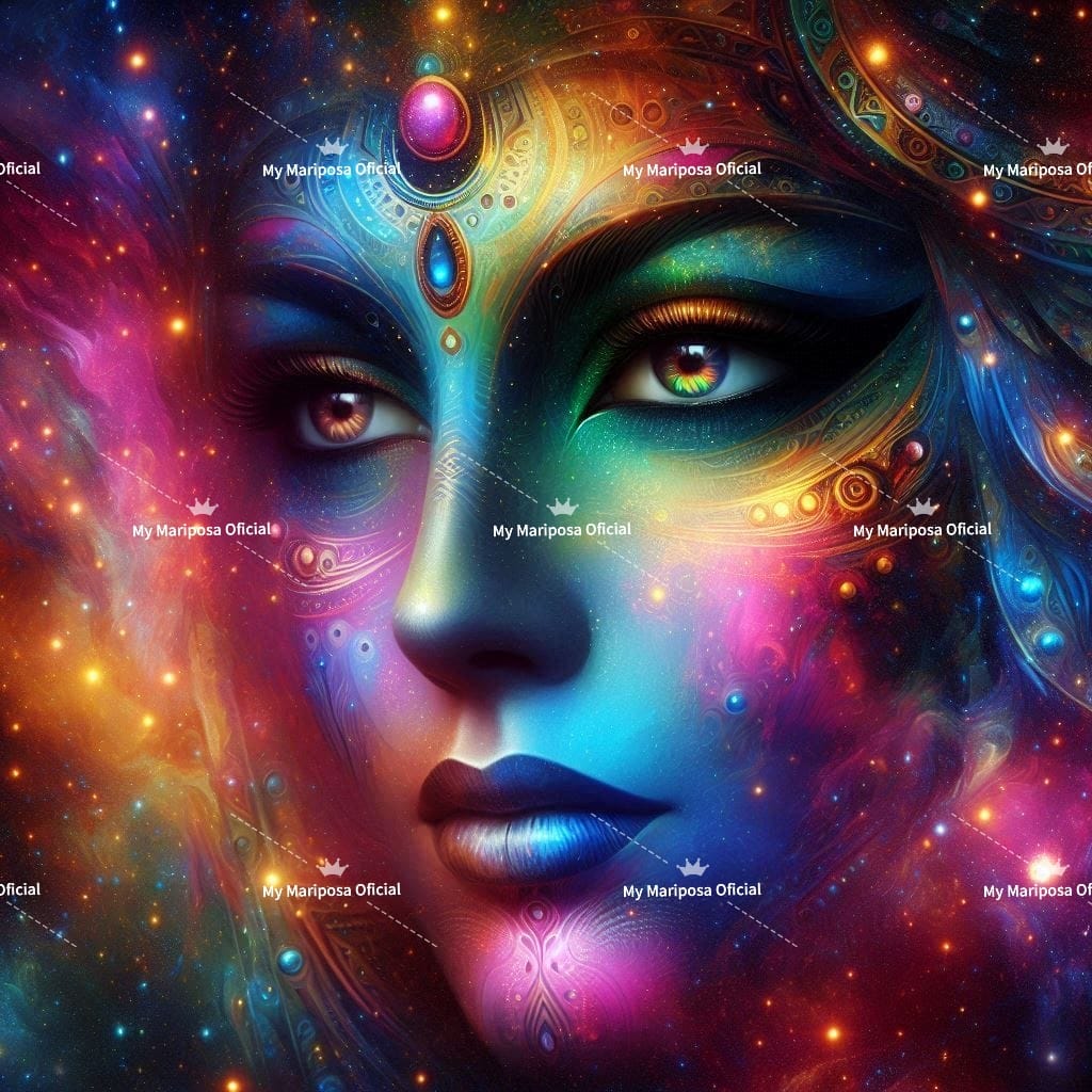 Tela Coleção Rainha Arco Iris - 50x50cm (2582)