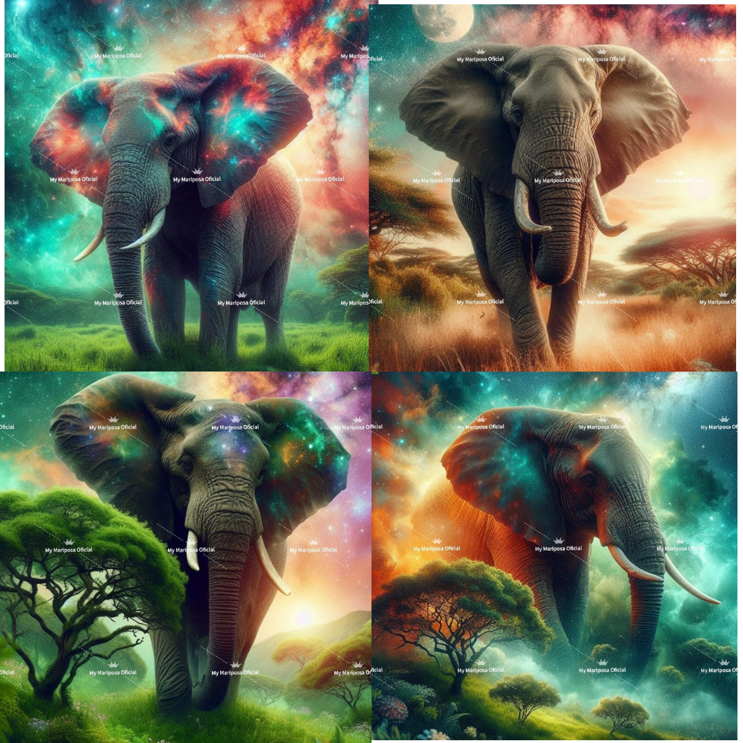 Tela Coleção Rei Elefante - 40x50cm (2590)