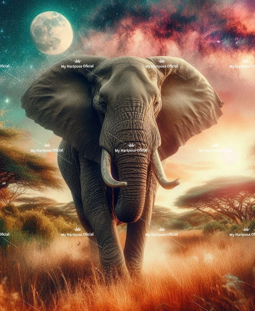 Tela Coleção Rei Elefante - 40x50cm (2590)