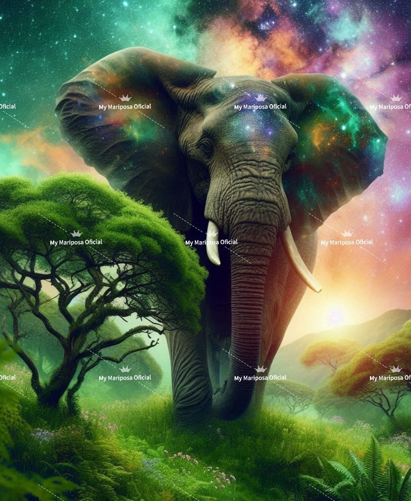 Tela Coleção Rei Elefante - 40x50cm (2590)