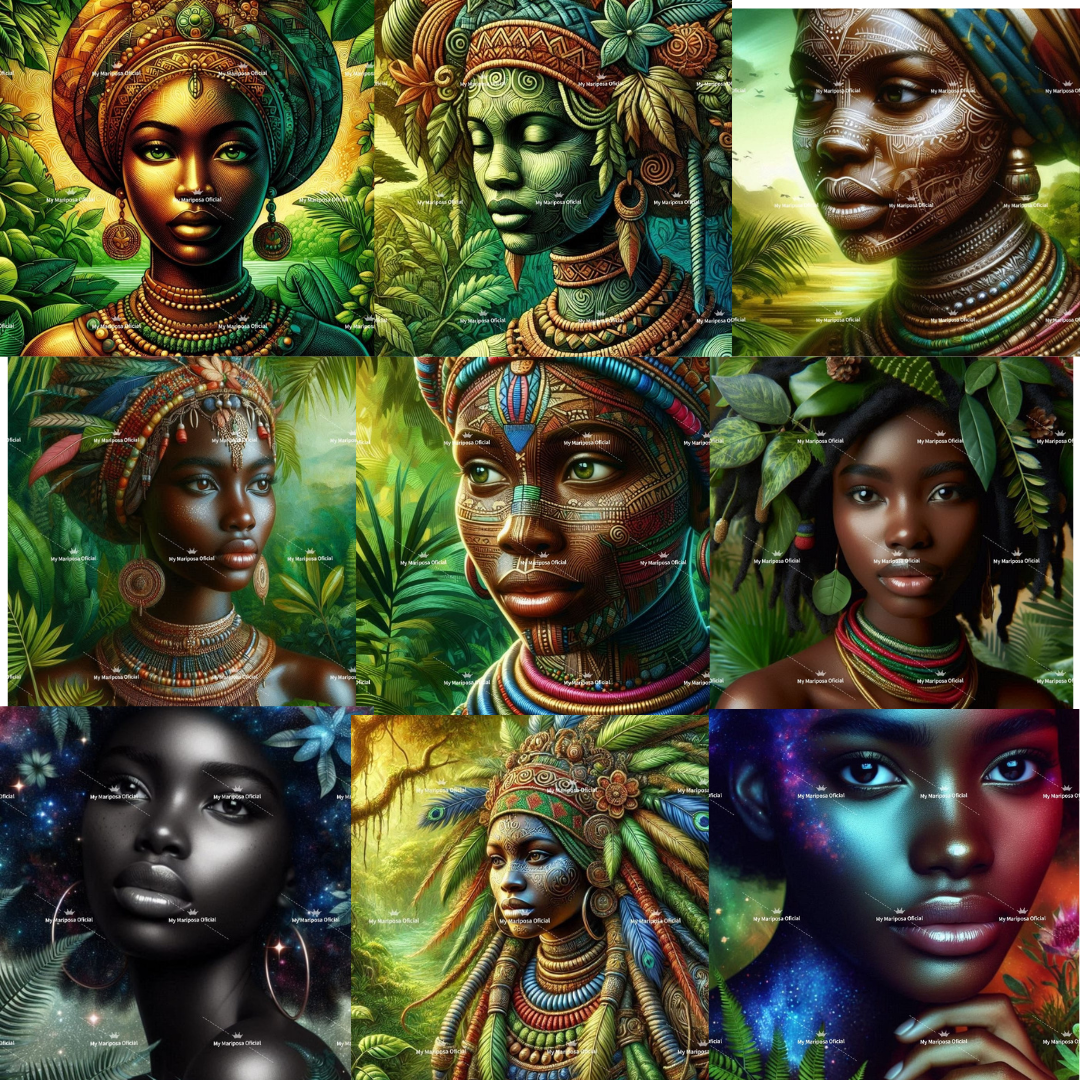 Tela Coleção Mulher Africana - 40x50cm (2591)