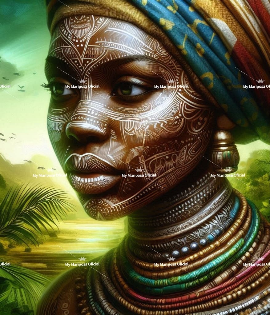 Tela Coleção Mulher Africana - 40x50cm (2591)