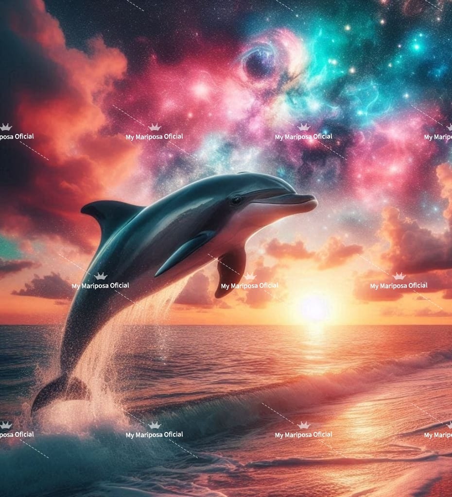 Tela Coleção Golfinho e o Luar - 40x50cm (2592)