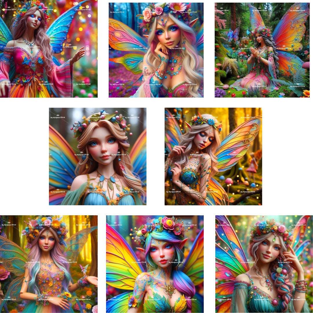 Tela Coleção Elfa Colorida - 50x50cm (2602)