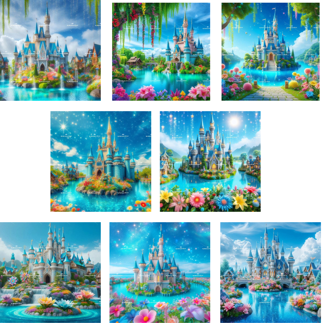 Tela Coleção Castelo Mágico Brilhante - 50x50cm (2603)