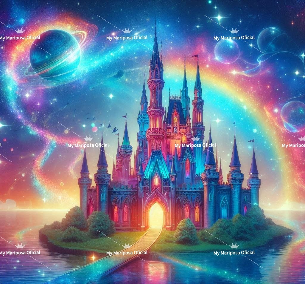 Tela Coleção Castelo Luzes da Noite - 50x50cm (2604)