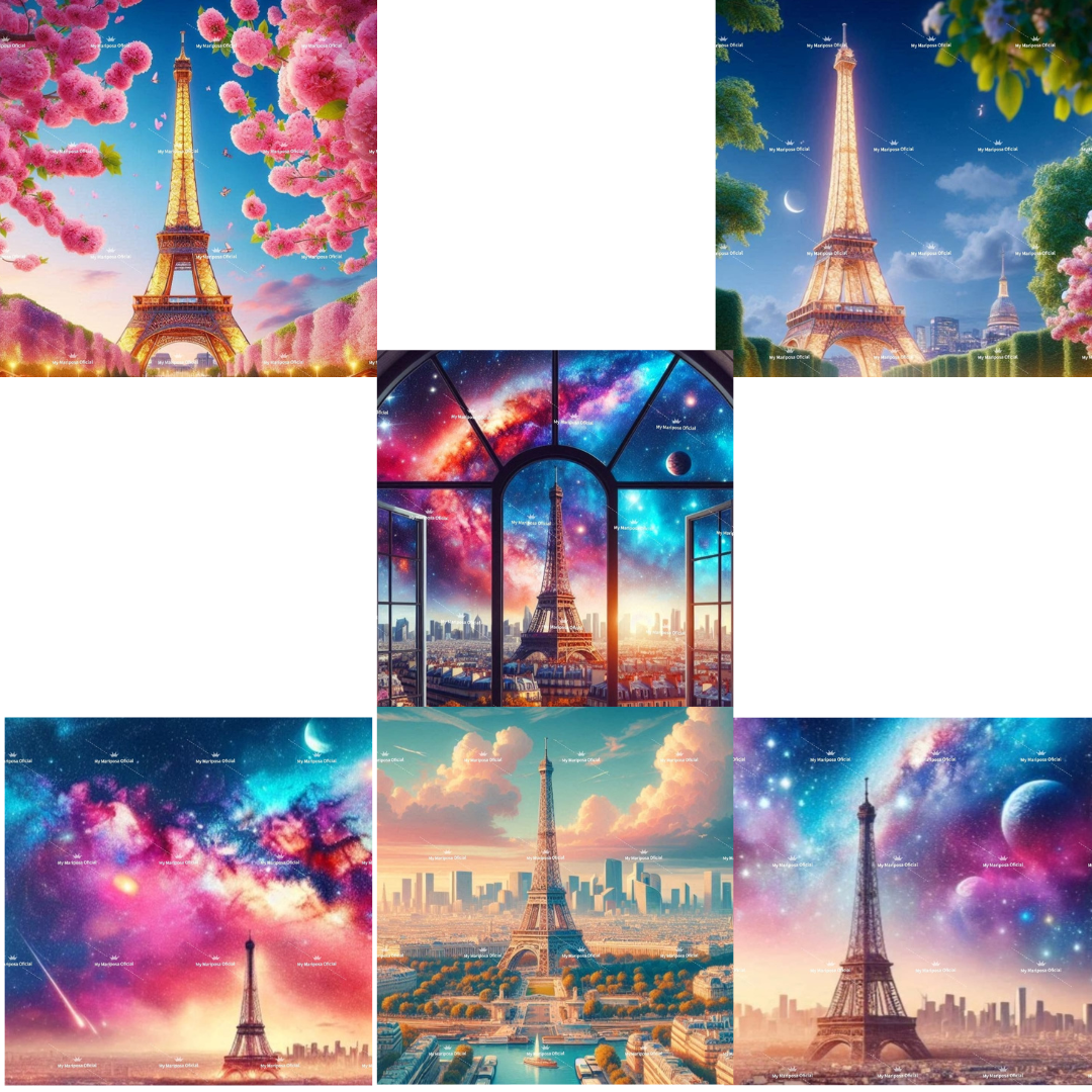 Tela Coleção Torre Eiffel - 50x50cm (2608)