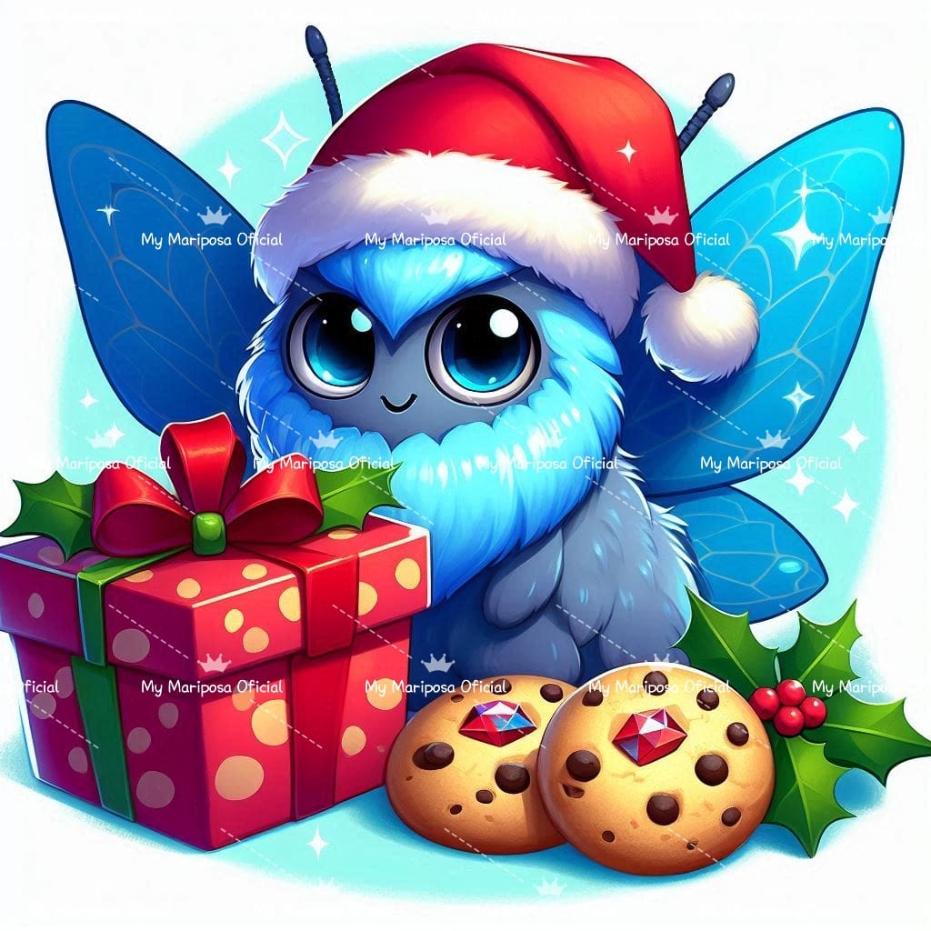 Tela Coleção Mariposa Natal - 30x30cm - (2413)