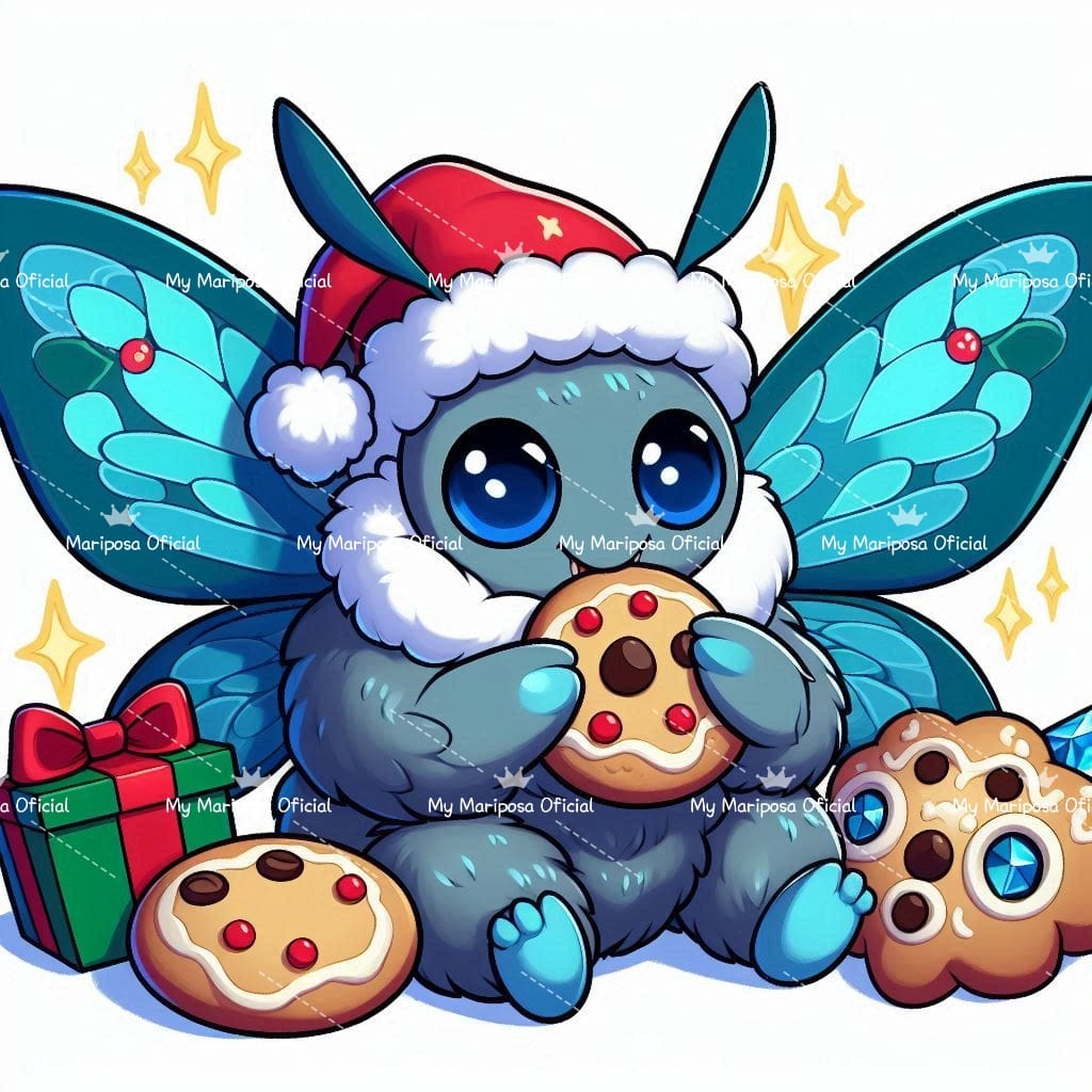 Tela Coleção Mariposa Natal - 30x30cm - (2413)