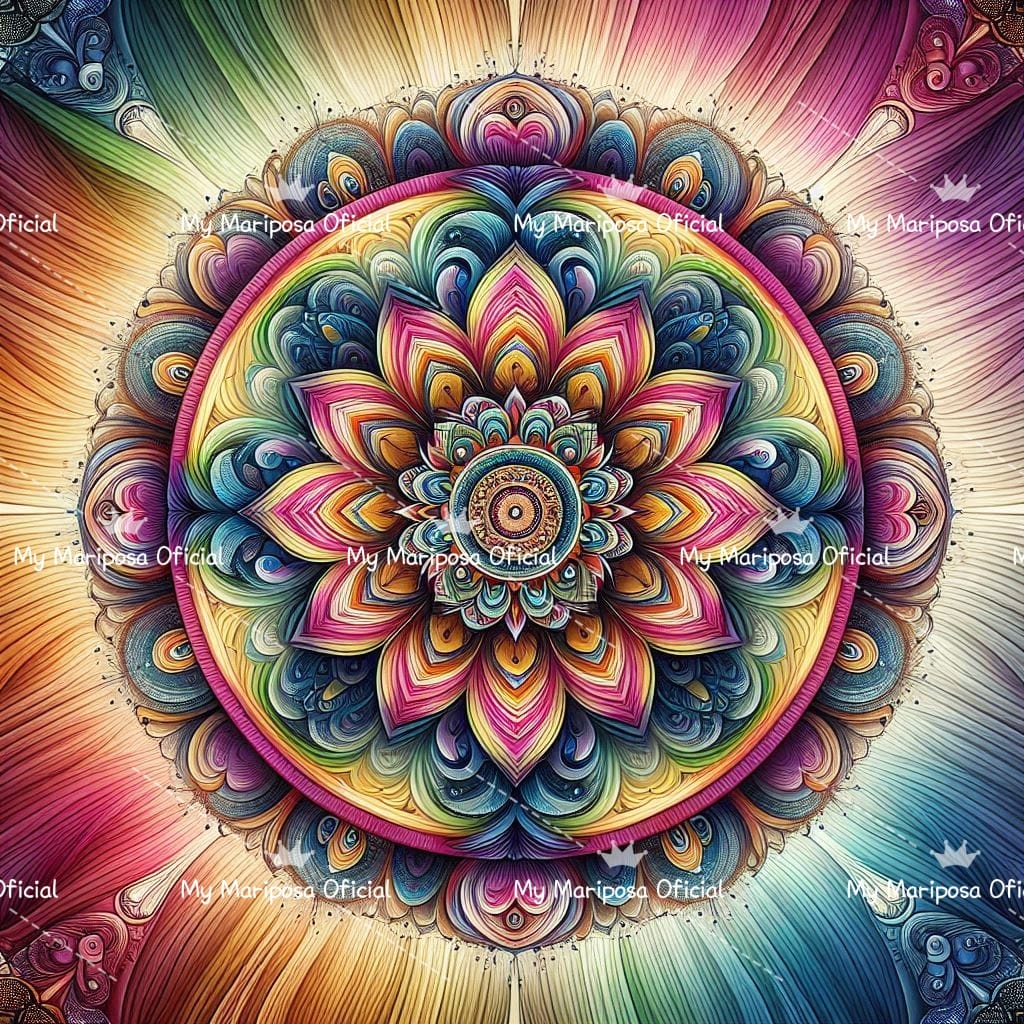 Tela Coleção Mandala Borboleta - 40x40cm - (2404)