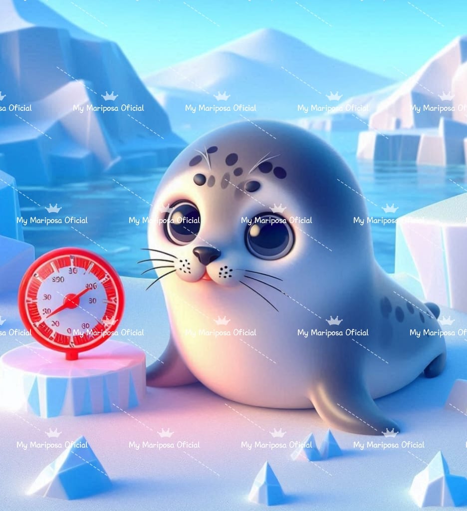 Telas Coleção  Foca e Globo Pular - 40x40cm - (2380)