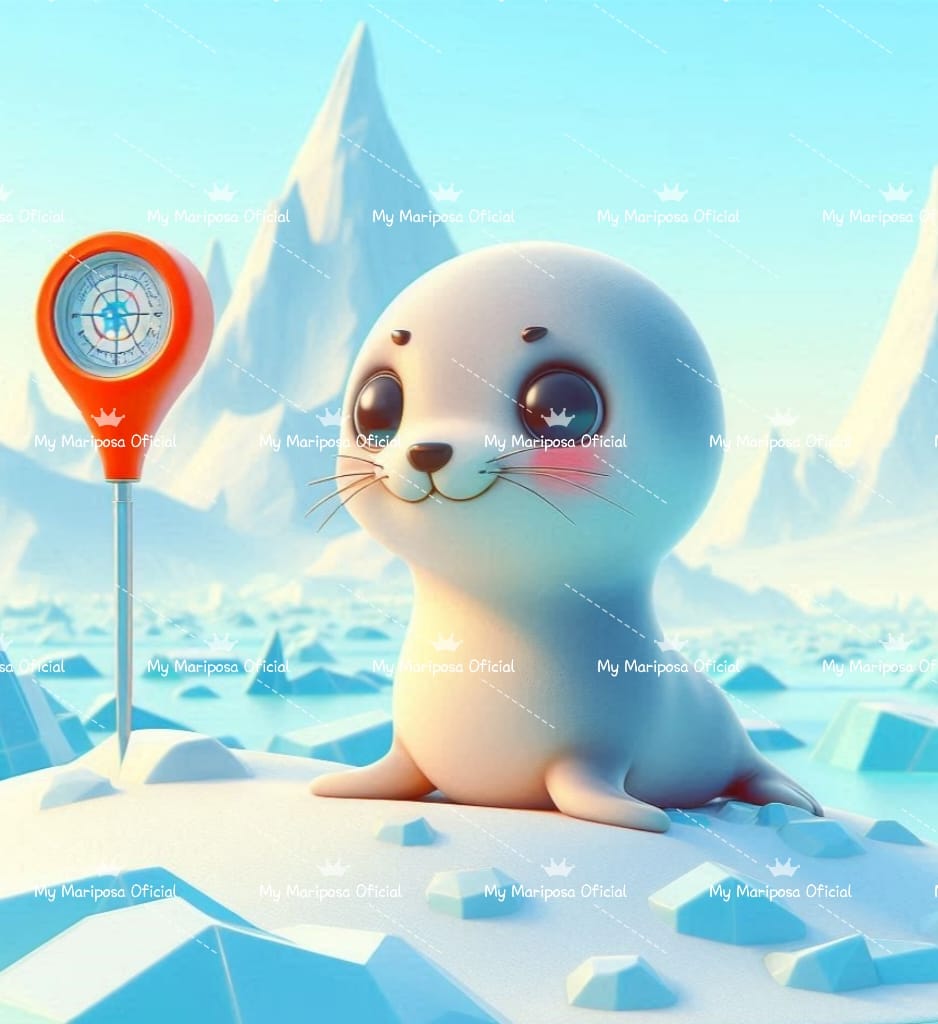 Telas Coleção  Foca e Globo Pular - 40x40cm - (2380)