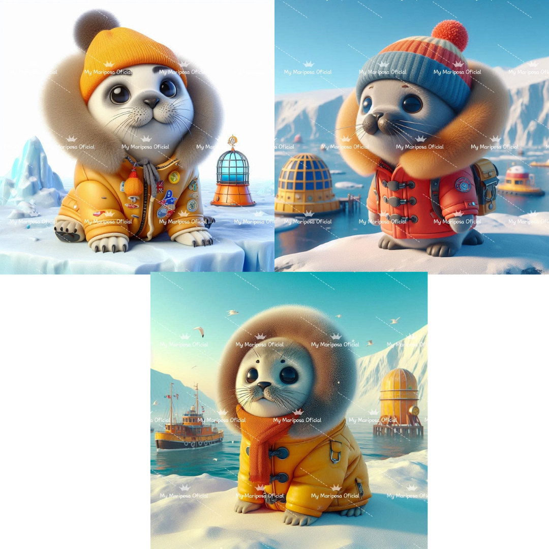 Telas Coleção Foca Capuchinho - 40x40cm - (2374)