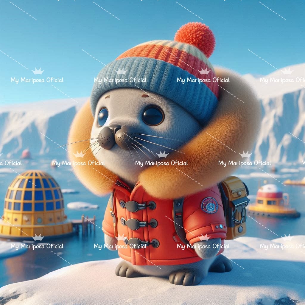 Telas Coleção  Foca Capuchinho - 40x40cm - (2374)