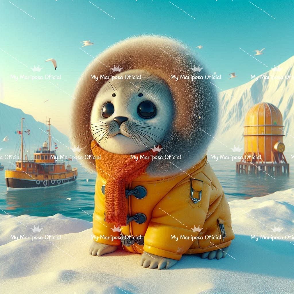 Telas Coleção  Foca Capuchinho - 40x40cm - (2374)