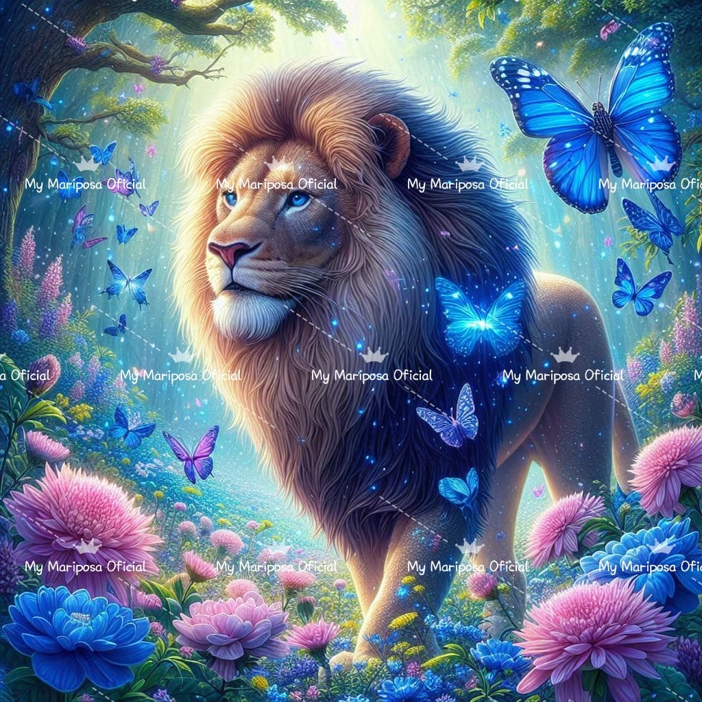 Telas Coleção Leão nas Montanhas 50x50cm - (2351)