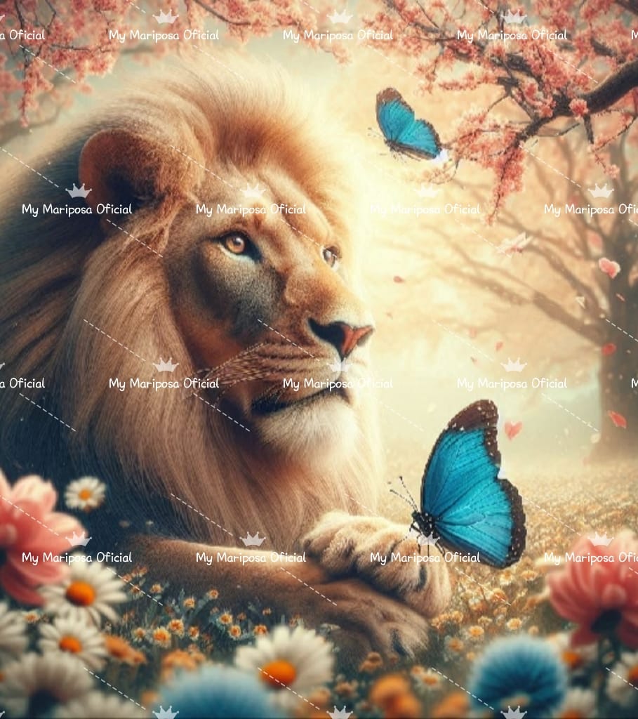 Telas Coleção Leão nas Montanhas 50x50cm - (2351)