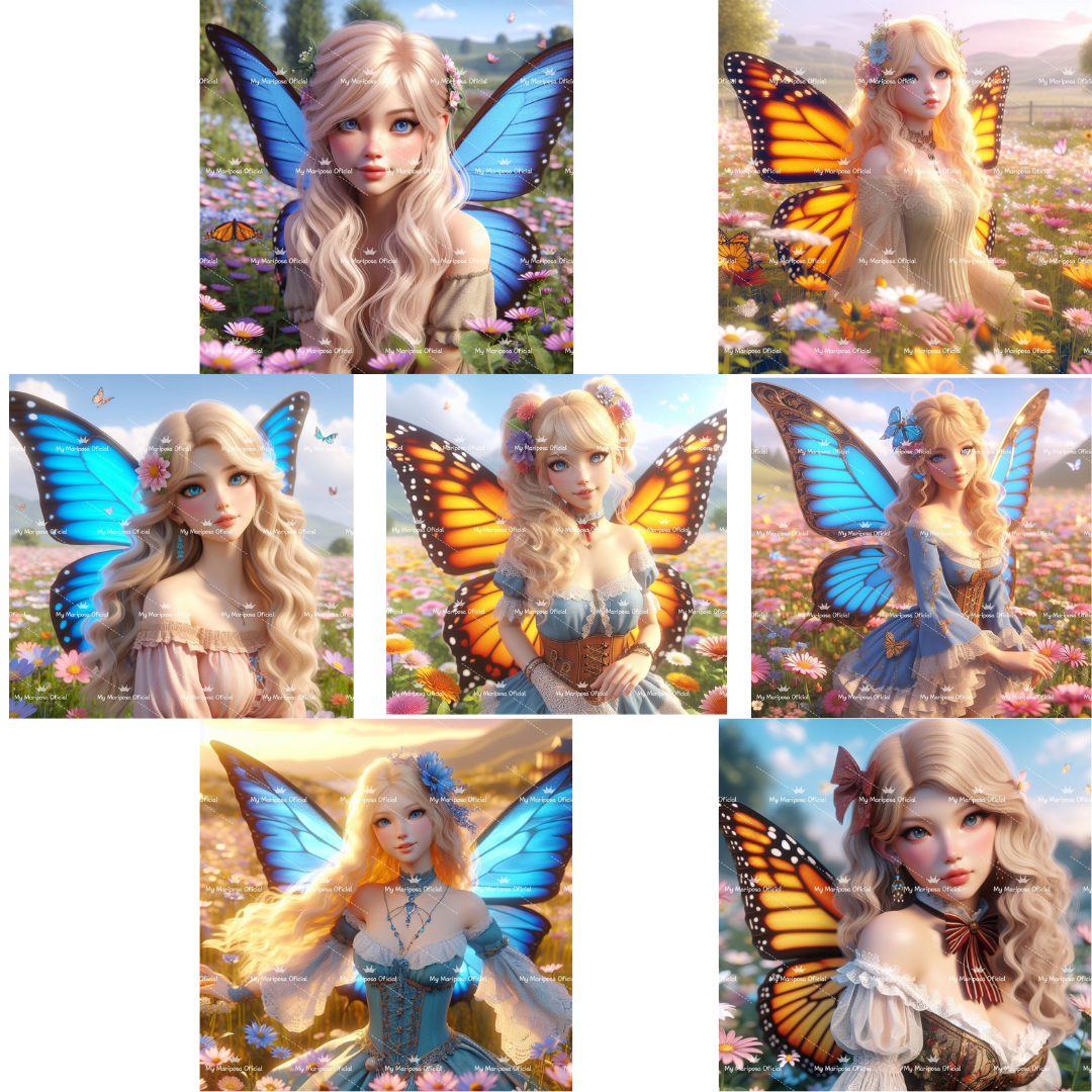 Telas Coleção Fada no campo 50x50cm - (2338)