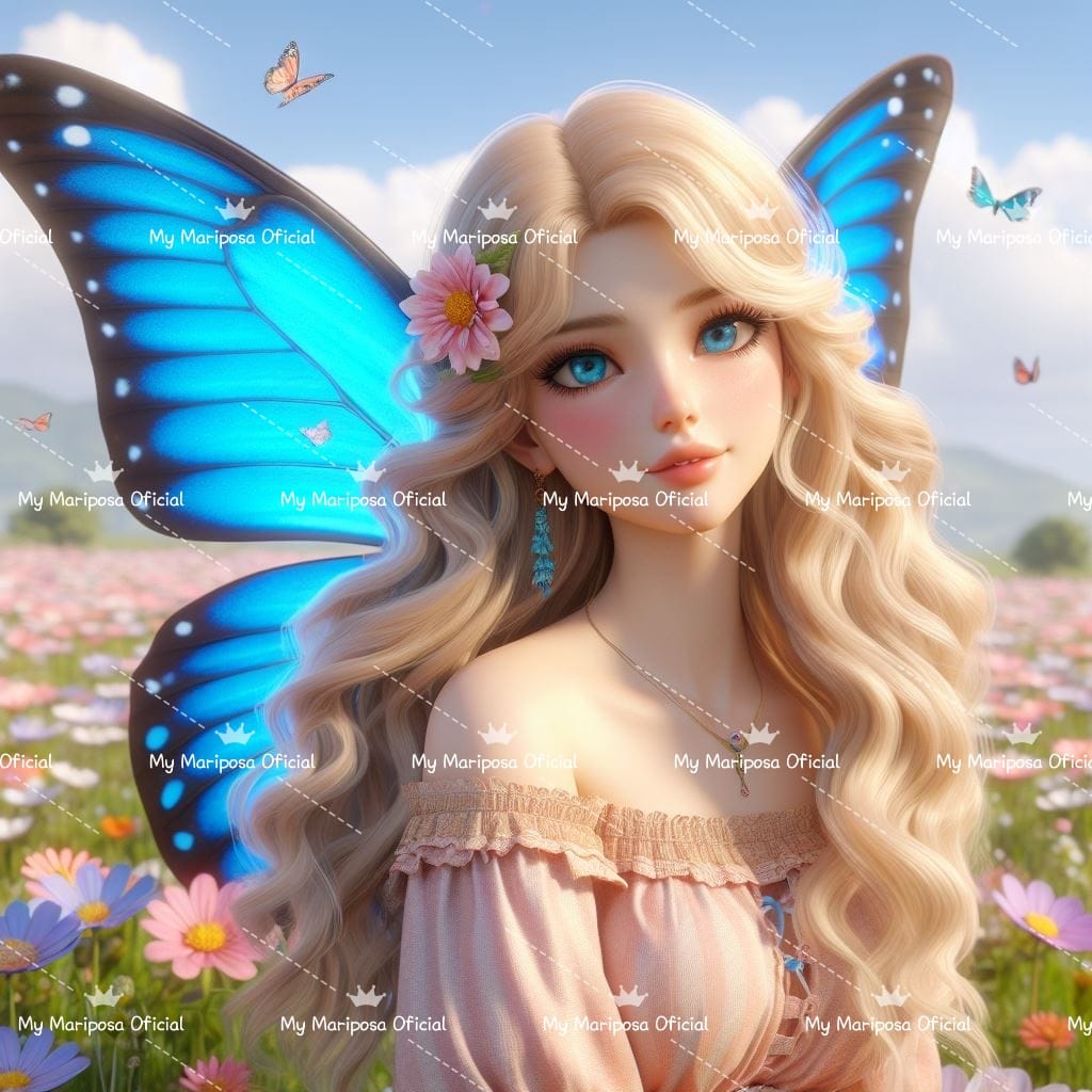 Telas Coleção Fada no campo 50x50cm - (2338)