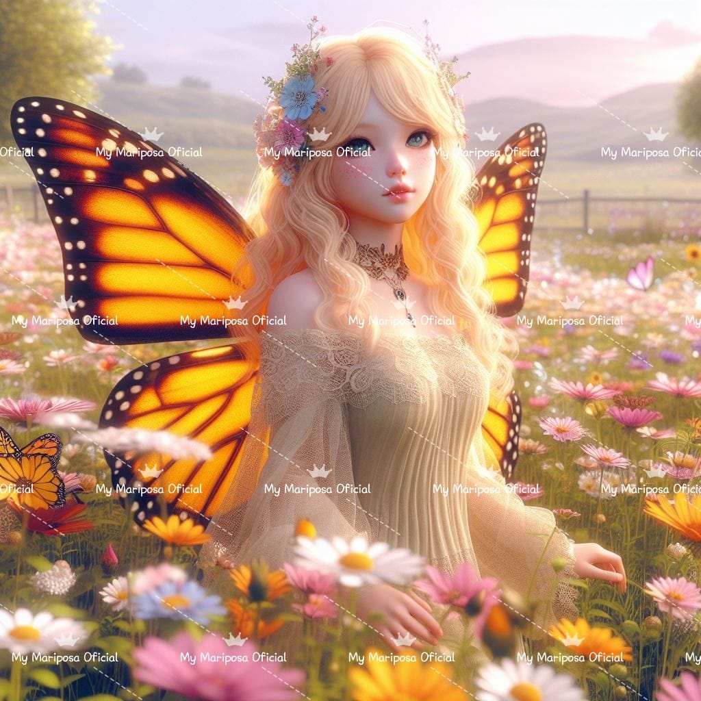 Telas Coleção Fada no campo 50x50cm - (2338)