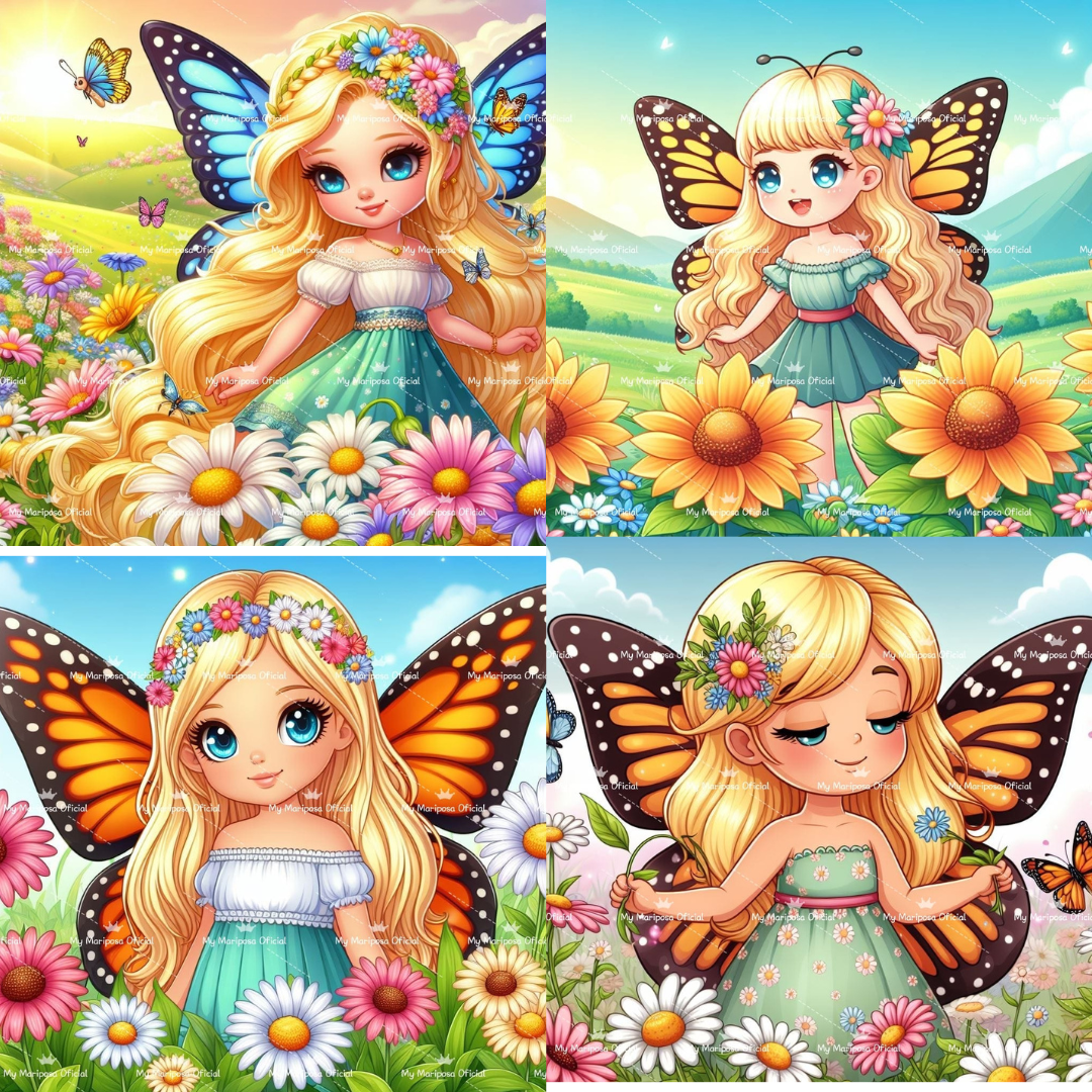 Telas Fada Azulzinha 40x40cm - (2331)