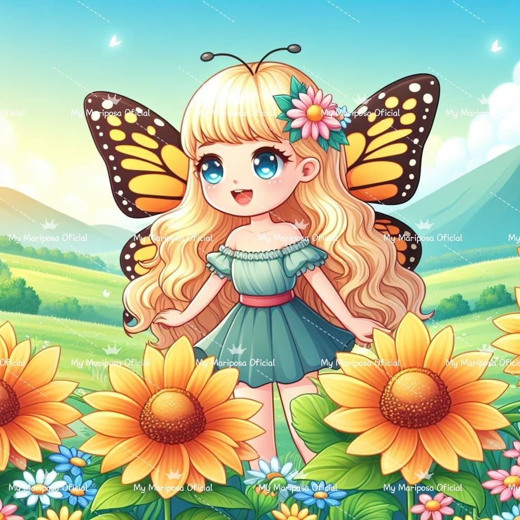 Telas Fada Azulzinha 40x40cm - (2331)