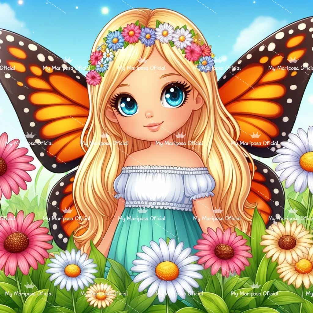 Telas Fada Azulzinha 40x40cm - (2331)