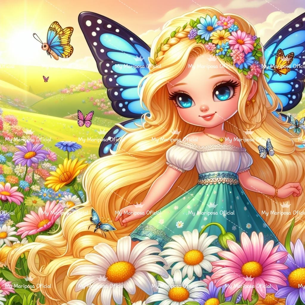 Telas Fada Azulzinha 40x40cm - (2331)