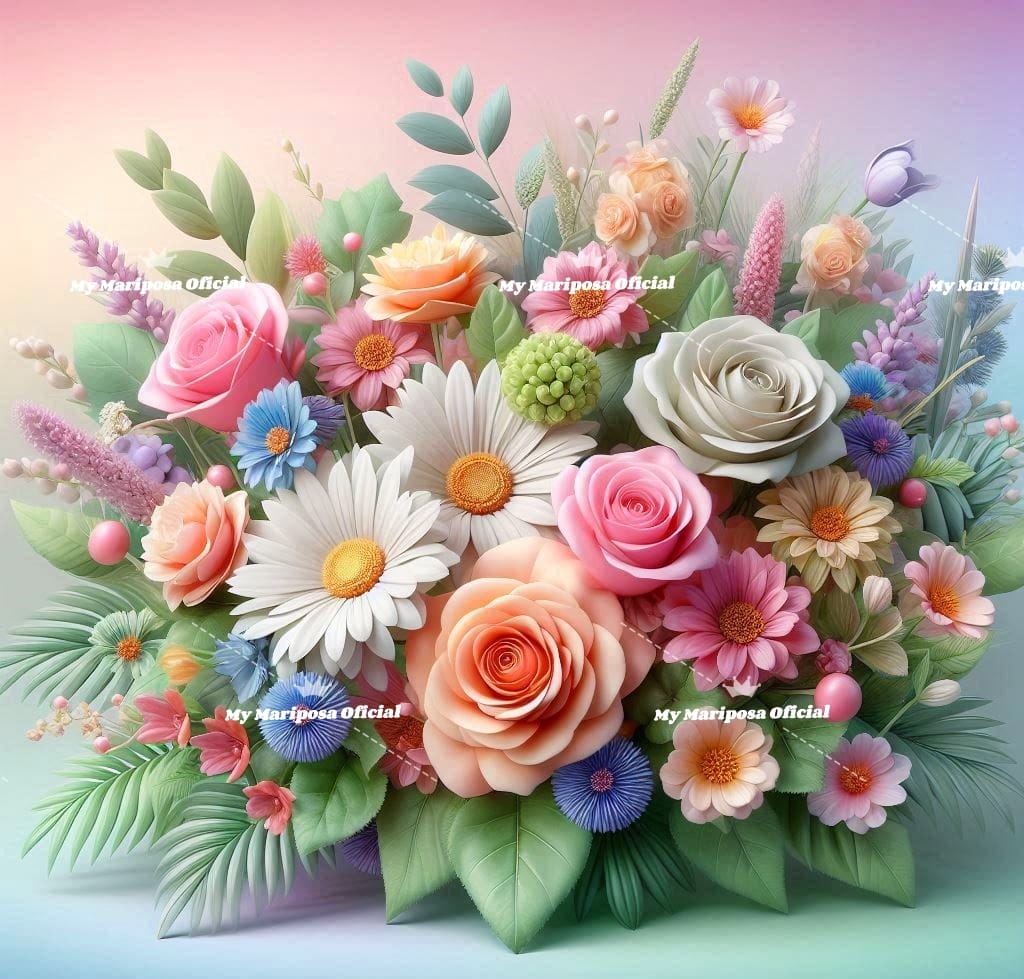 Telas Coleção Flores da Primavera -  40x40cm - (2612)