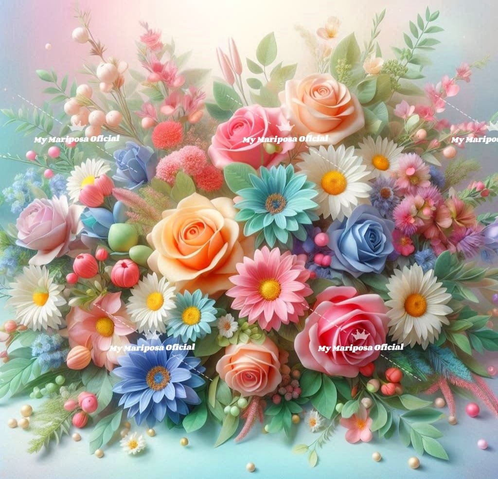 Telas Coleção Flores da Primavera -  40x40cm - (2612)