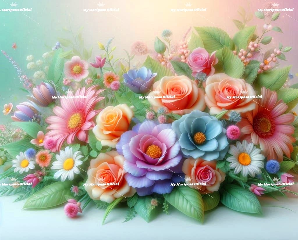 Telas Coleção  Flores da Primavera - 40x50cm (2613)