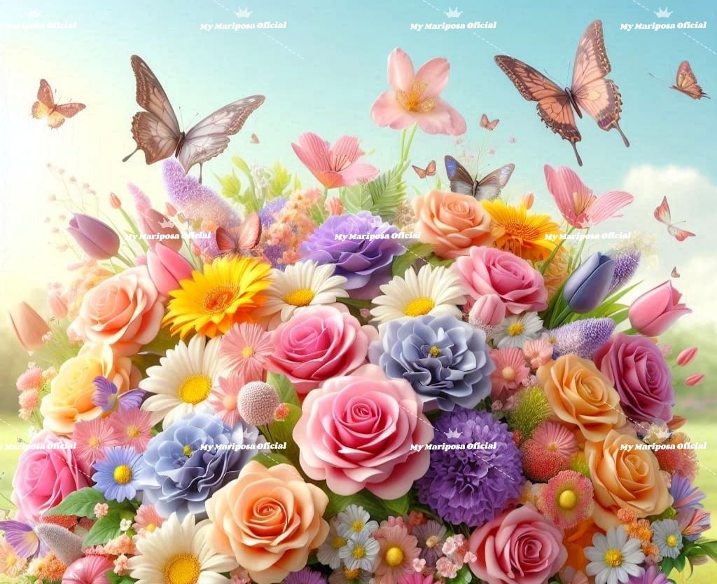 Telas Coleção  Flores da Primavera - 40x50cm (2613)