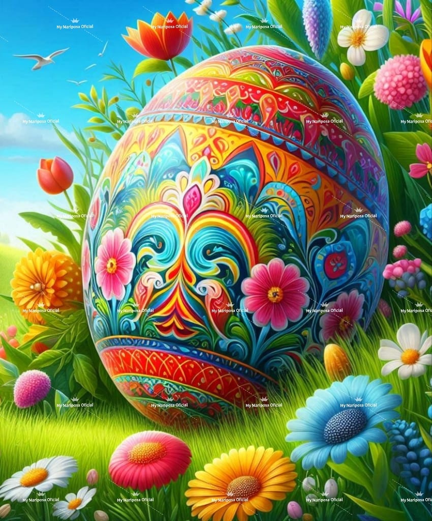 Telas Coleção Ovos da Pascoa - 40x40cm - (2614)