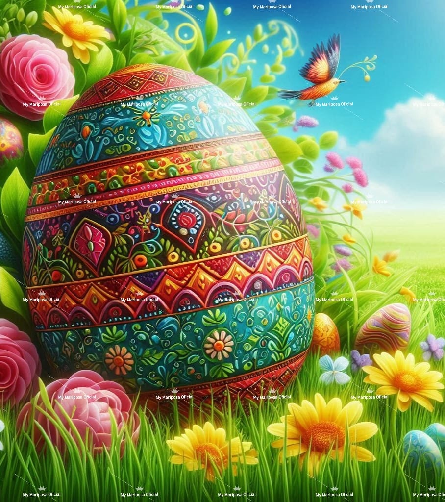 Telas Coleção Ovos da Pascoa - 40x40cm - (2614)