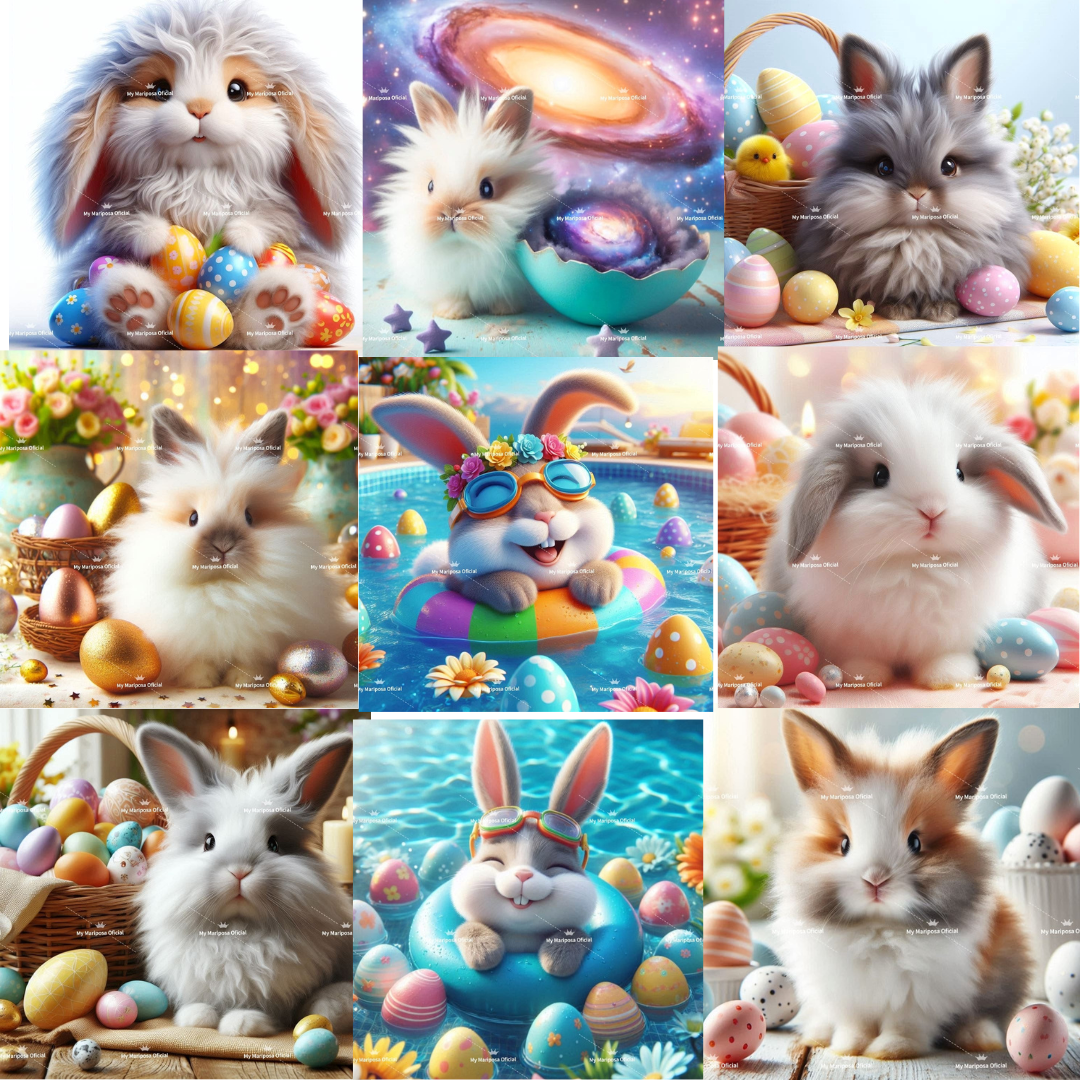 Telas Coleção Coelhinho da Pascoa - 40x40cm - (2615)