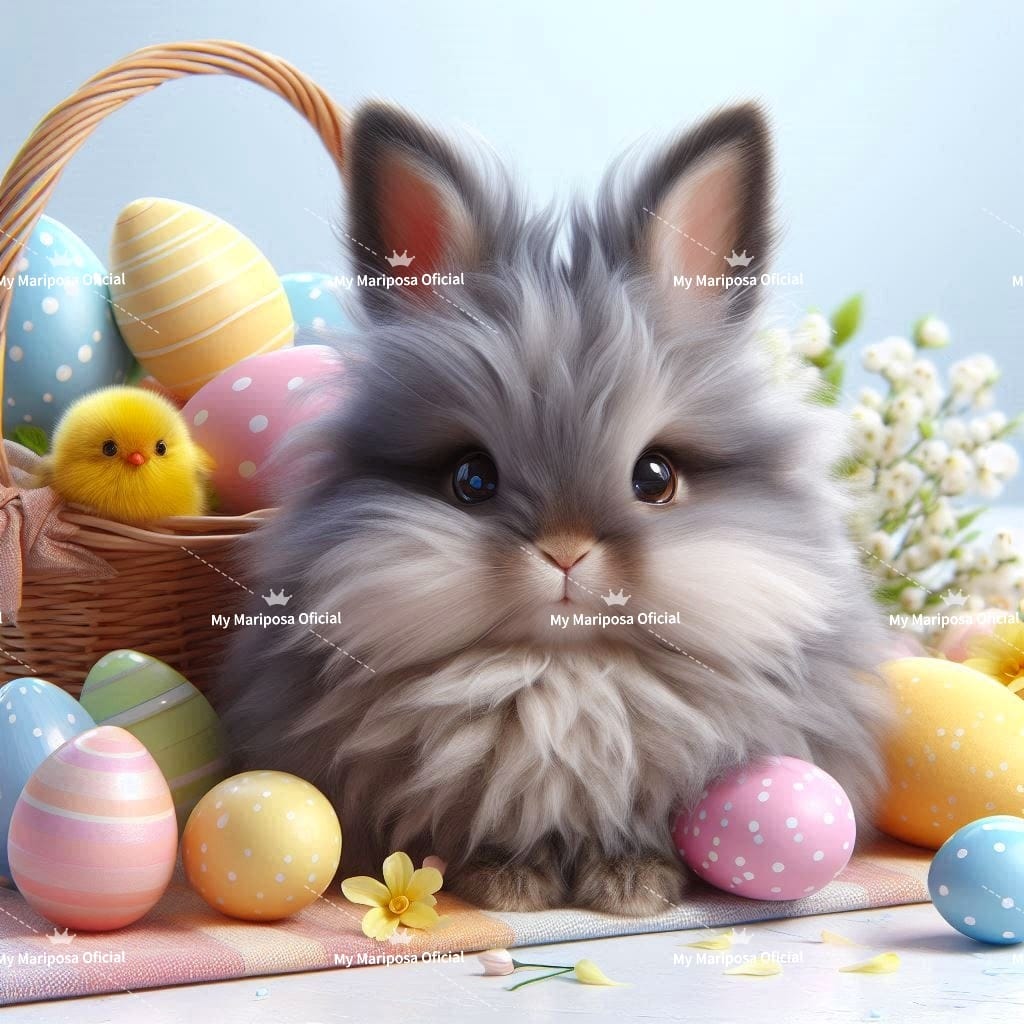 Telas Coleção Coelhinho da Pascoa -  40x40cm - (2615)