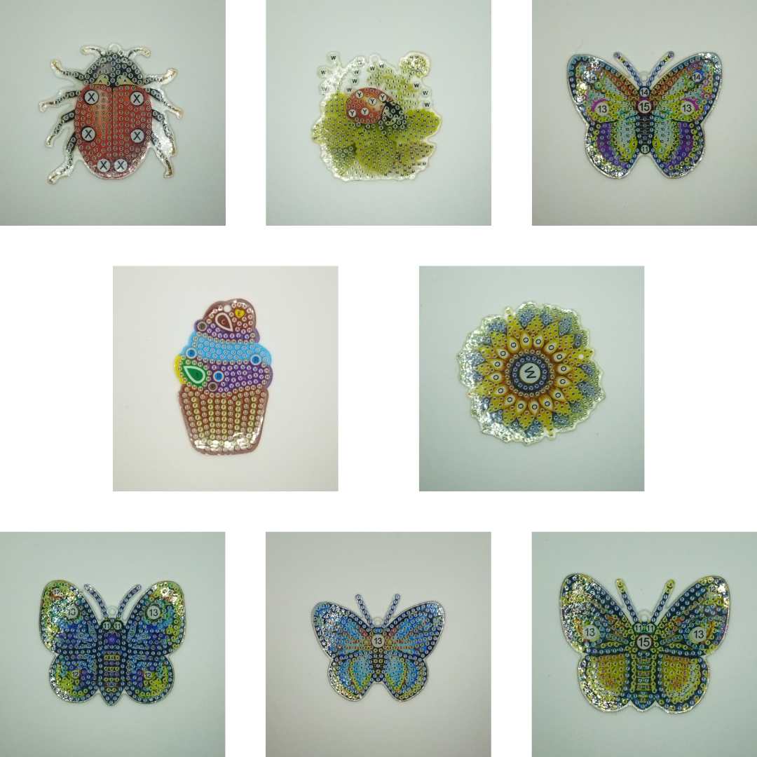 Coleção Variada de Porta-Chaves em Pintura de Diamante