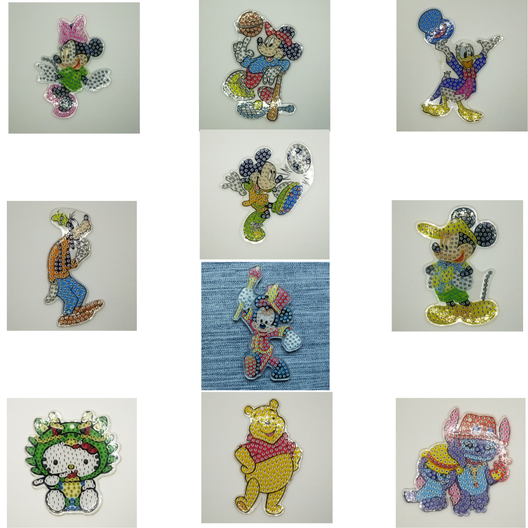 Coleção Variada de Porta-Chaves em Pintura de Diamante