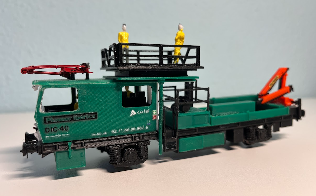 Vagoneta de Electrificación Plasser DIC-40
