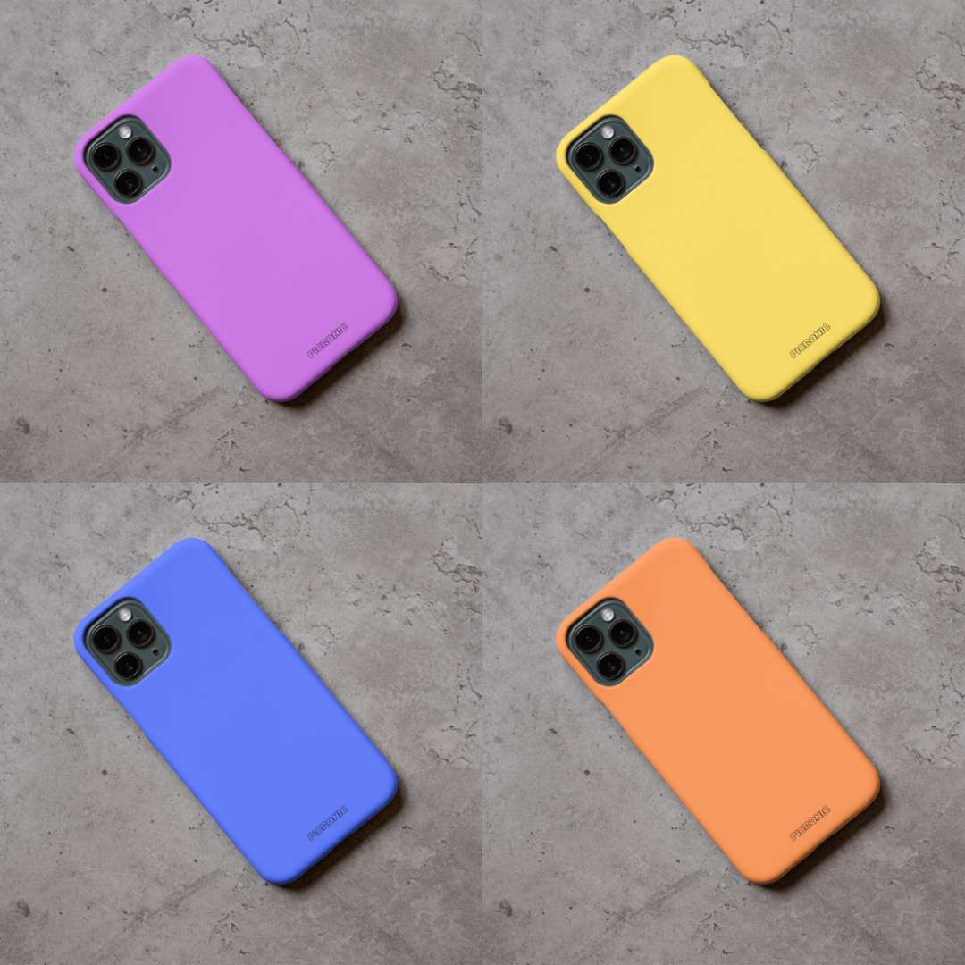 Capa de Silicone Simples Lisa de Cor Sólida para Telemóvel - Marca Própria