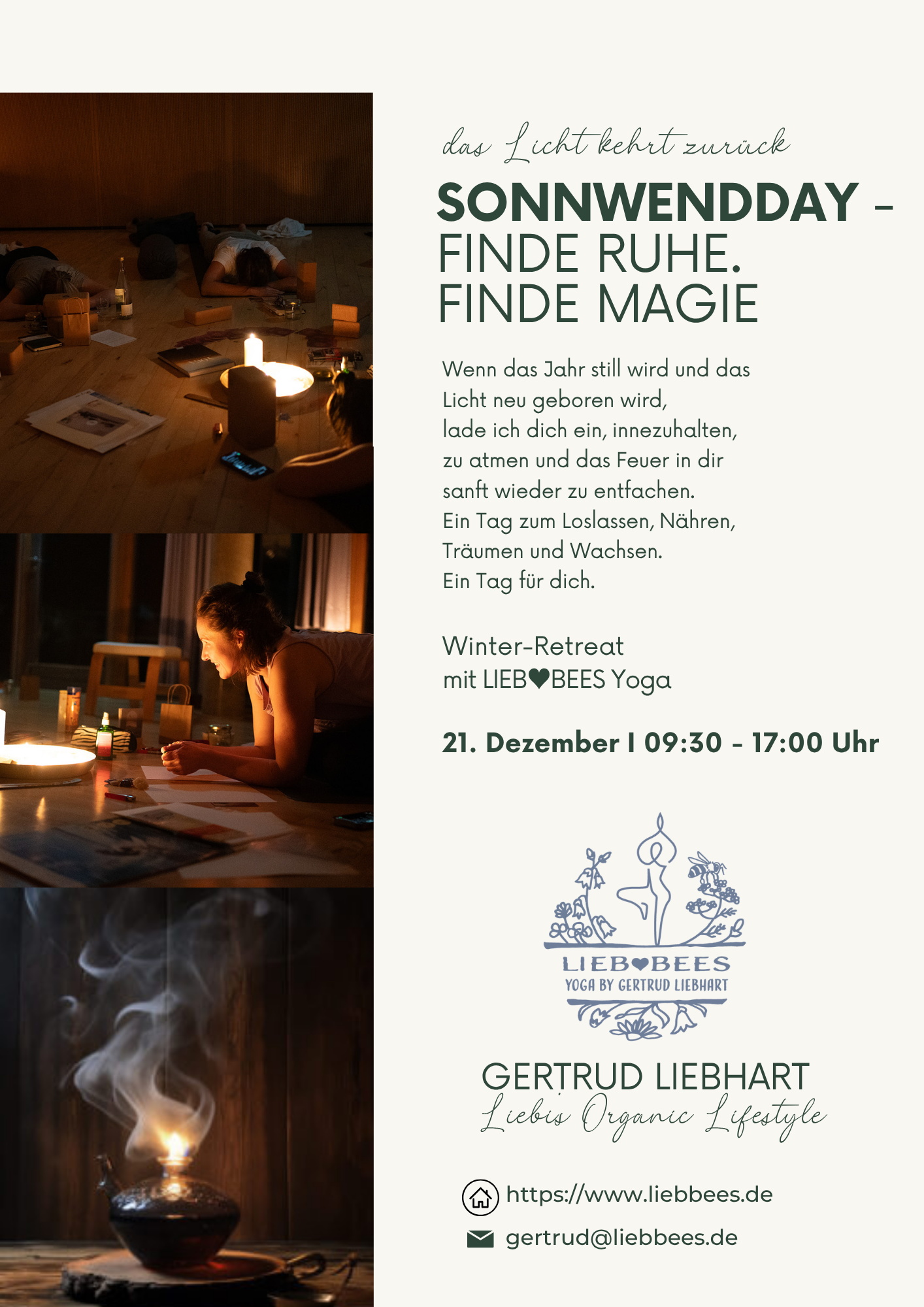 SONNWENDDAY - Yoga Tagesretreat am 21. Dezember 2025 I 09:30 - 17:00 Uhr
