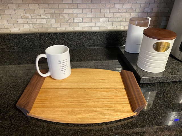 Wooden serving tray
