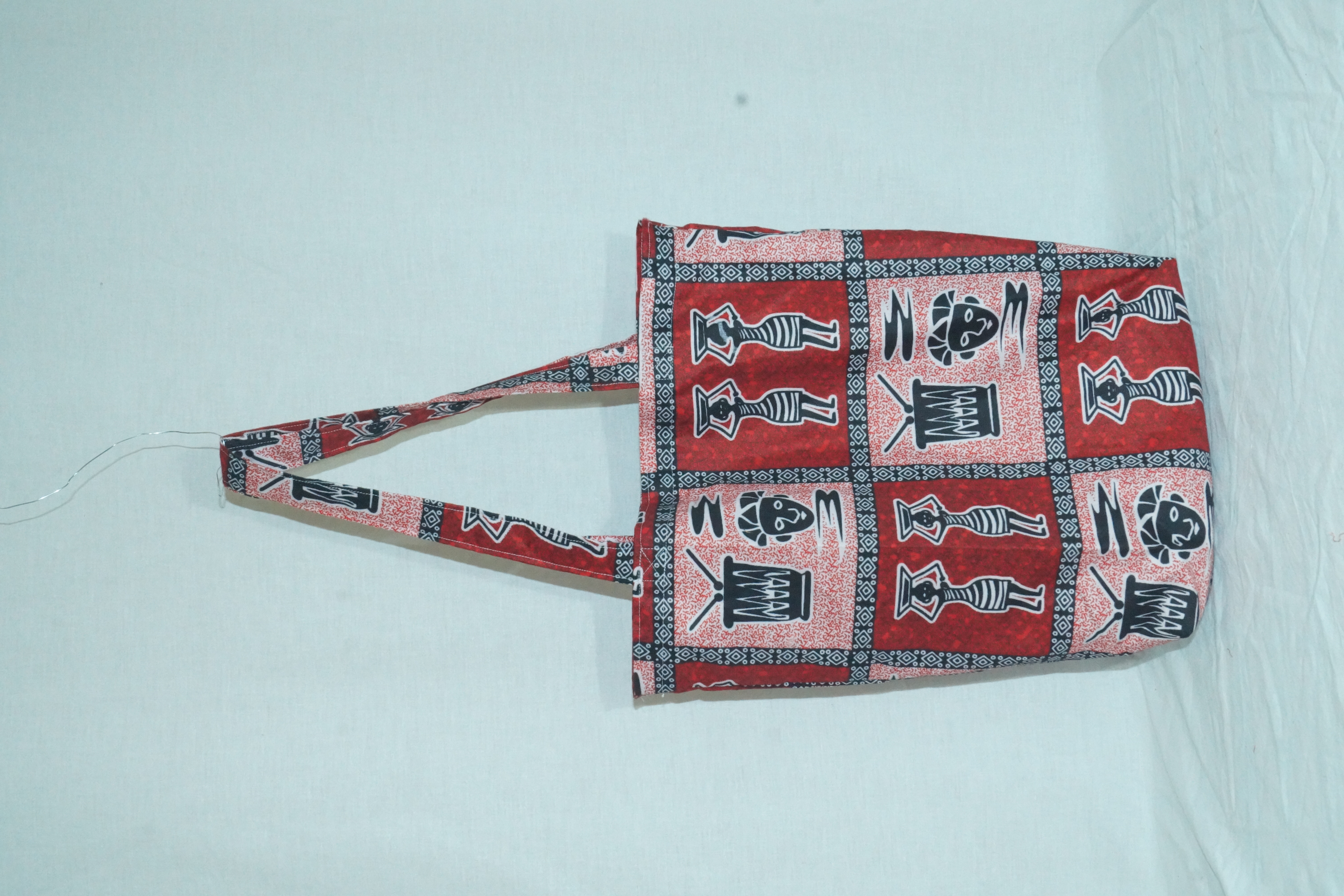 Tote bag rouge et rose