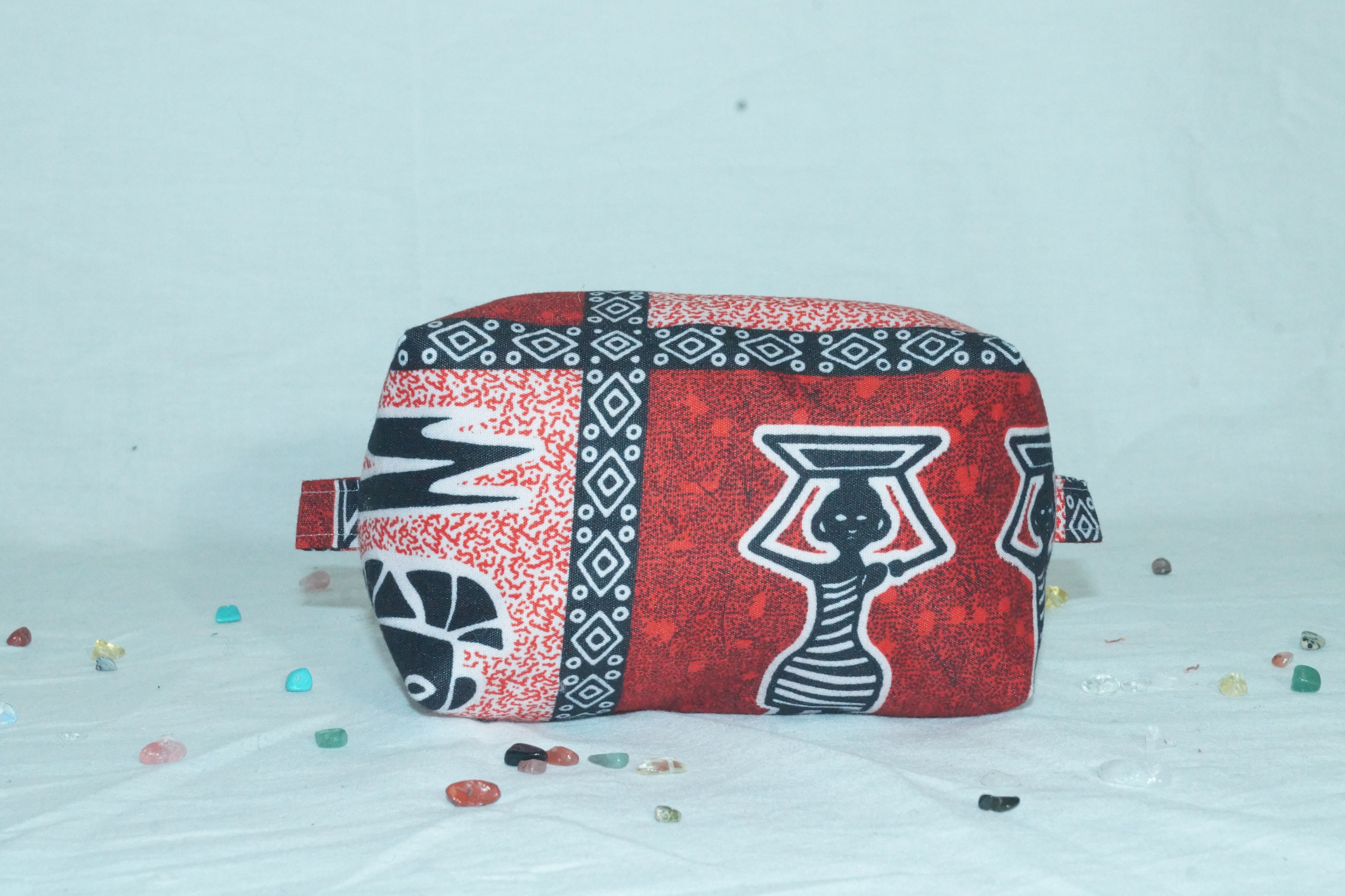 Trousse rouge et rose